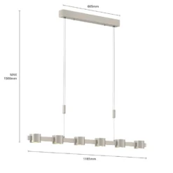 Niro Hanglamp Matt Nickel - Lucande - Koop Online -Lucande 42510965230275