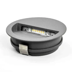 Loya Round Buiten Inbouw Wandverlichting Dark Grey - Lucande - Koop Online -Lucande 42510965260663