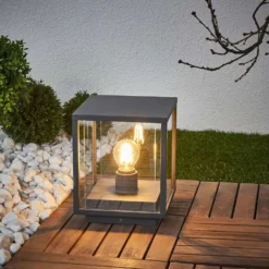 Annalea Buiten Tuinlamp H20 Dark Grey/Clear - Lucande - Koop Online -Lucande 42510965286022