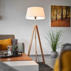 Thea Vloerlamp White/Oak - Lucande - Koop Online -Lucande 42510965325552
