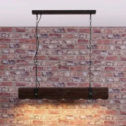 Legno Hanglamp Black/Dark Wood - Lucande - Koop Online -Lucande 42510965326232