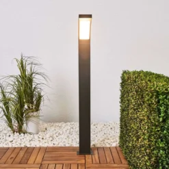 Juvia Buiten Tuinlamp H100 Graphite/Opal - Lucande - Koop Online -Lucande 42510965384582
