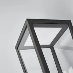 Chaja Buiten Wandlamp W/Sensor Dark Grey/Clear - Lucande - Koop Online -Lucande 42510965389464