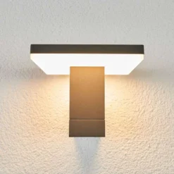 Olesia Buiten Wandlamp Dark Grey/Opal - Lucande - Koop Online -Lucande 42510965442823