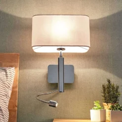 Jettka Wandlamp White/Chrome - Lucande - Koop Online -Lucande 42510965483415