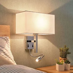 Pelto Wandlamp White/Chrome - Lucande - Koop Online -Lucande 42510965484886