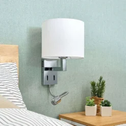 Taron Wandlamp White/Chrome - Lucande - Koop Online -Lucande 42510965485014