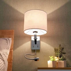 Taron Wandlamp White/Chrome - Lucande - Koop Online -Lucande 42510965485015