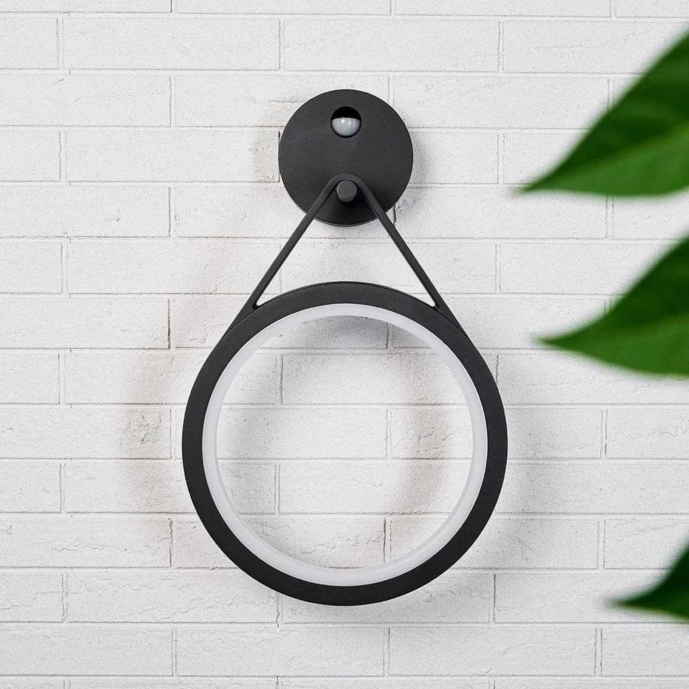 Mirco Buiten Wandlamp W/Sensor Graphite/White - Lucande - Koop Online 5 Mirco Buiten Wandlamp W/Sensor Graphite/White - Lucande - Koop Online - Afbeelding 3