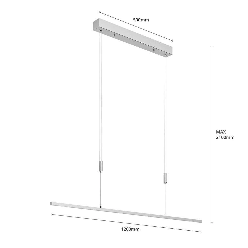 Arnik Hanglamp L120 Nickel - Lucande - Koop Online 8 Arnik Hanglamp L120 Nickel - Lucande - Koop Online - Afbeelding 6