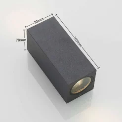 Lavina Up/Down Buiten Wandlamp Dark Grey - Lucande - Koop Online -Lucande 42510965559434