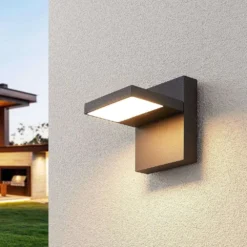 Silvan Buiten Wandlamp Graphite/White - Lucande - Koop Online -Lucande 42510965567042