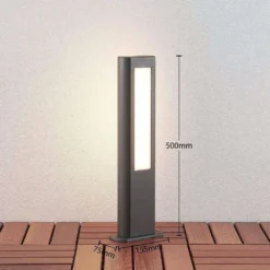 Mhairi Buiten Tuinlamp H50 Anthracite/White - Lucande - Koop Online -Lucande 42510965569192