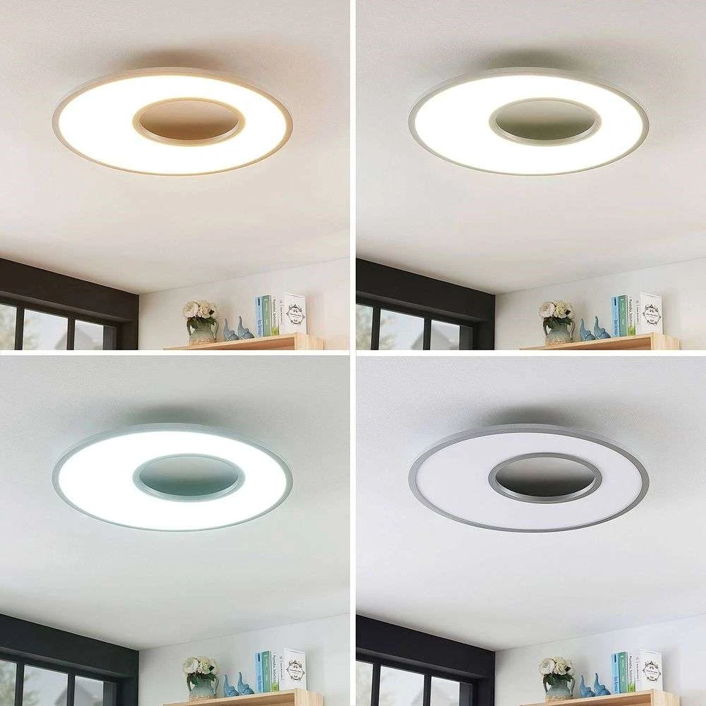 Durun Plafondlamp Ø60 White/Silver - Lucande - Koop Online 5 Durun Plafondlamp Ø60 White/Silver - Lucande - Koop Online - Afbeelding 3