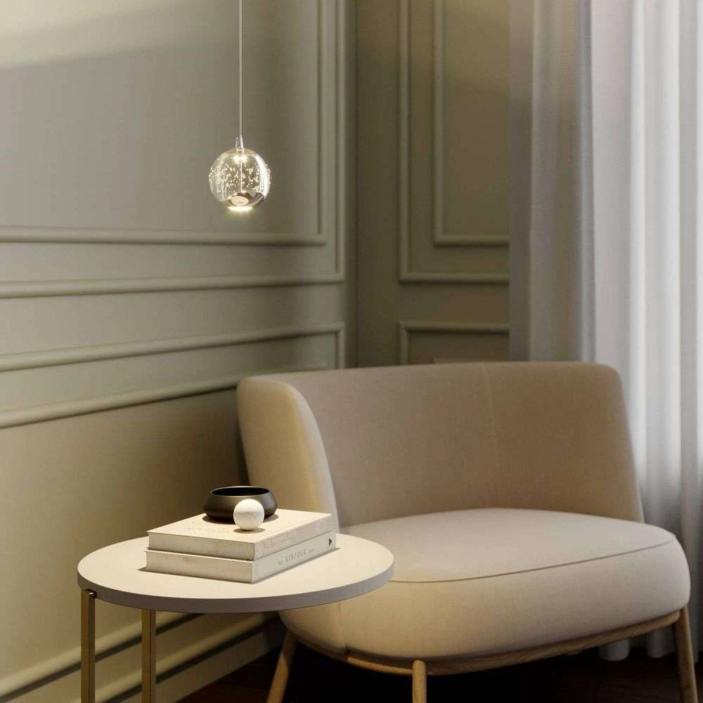 Hayley 1 Hanglamp Ø9 Clear/Chrome - Lucande - Koop Online 7 Hayley 1 Hanglamp Ø9 Clear/Chrome - Lucande - Koop Online - Afbeelding 5