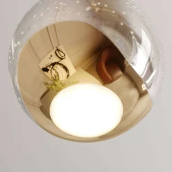 Hayley 1 Hanglamp Ø9 Clear/Gold - Lucande - Koop Online -Lucande 42510965624394