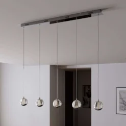 Hayley 5 Line Hanglamp Clear/Chrome - Lucande - Koop Online -Lucande 42510965624842