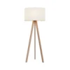 Makira Vloerlamp White/Oak - Lucande - Koop Online -Lucande 42510965629721