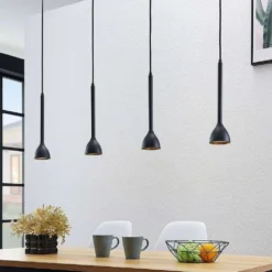 Nordwin 4 Hanglamp Black/Gold - Lucande - Koop Online -Lucande 42510965631532 1