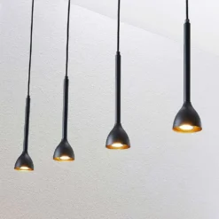 Nordwin 4 Hanglamp Black/Gold - Lucande - Koop Online -Lucande 42510965631536 1