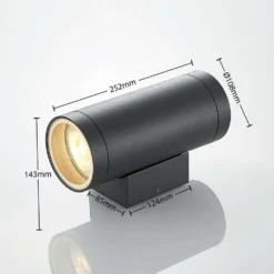 Thomke Buiten Wandlamp Dark Grey - Lucande - Koop Online -Lucande 42510965693224