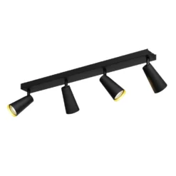 Angelina 4 Plafondlamp Black/Gold - Lucande - Koop Online