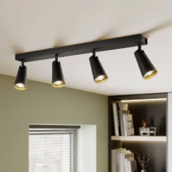 Lucande -Lucande 4251096569841lucande angelina deckenlampe schwarz gold2