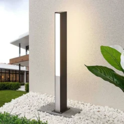 Aegisa Buiten Tuinlamp H80 Dark Grey/White - Lucande - Koop Online -Lucande 42510965734803