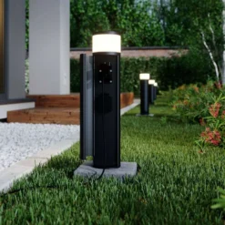 Corban Cover Up Buiten Tuinlamp W/2 Power Strip Graphite - Lucande - Koop Online -Lucande 42510965736262