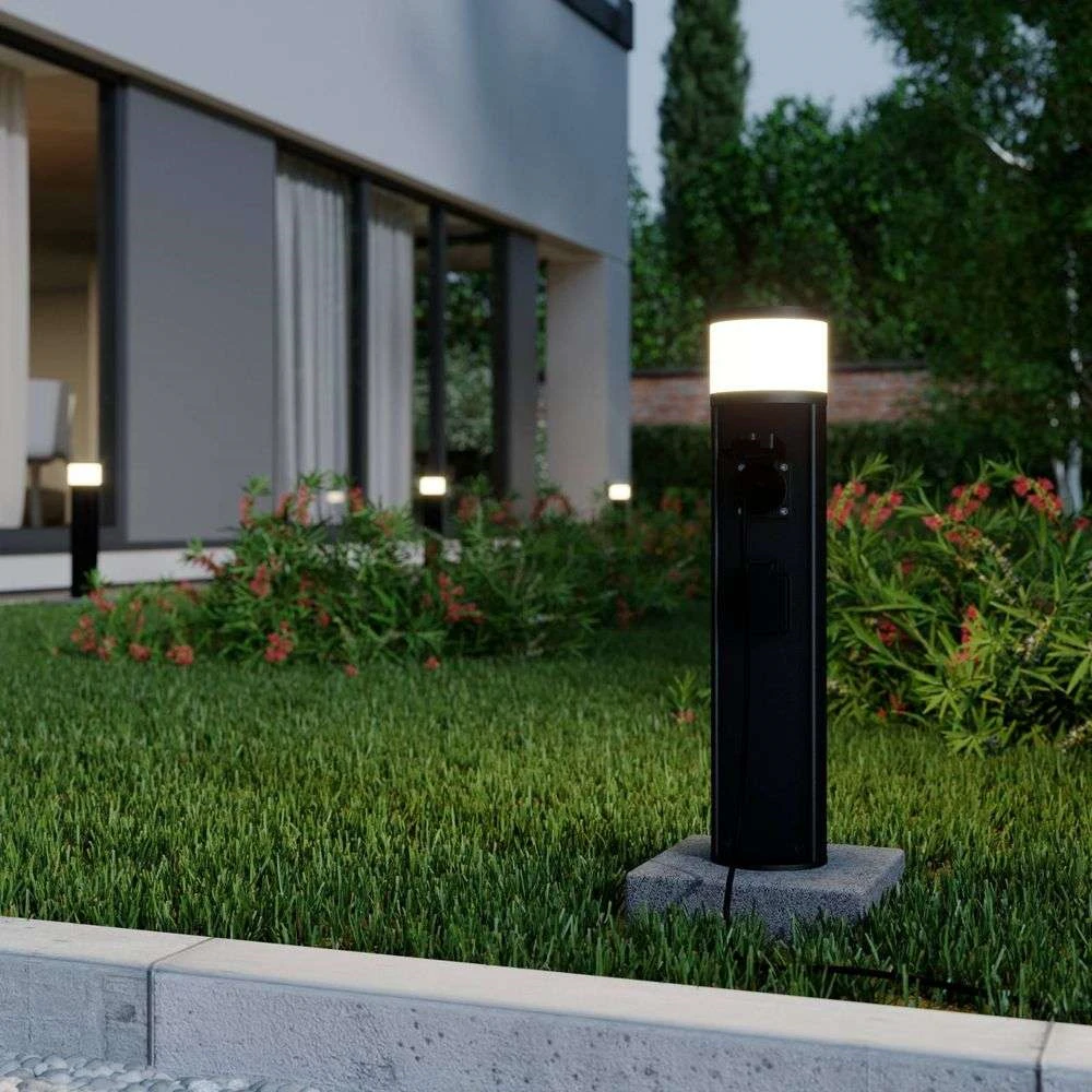 Corban Buiten Tuinlamp W/2 Power Strip Graphite - Lucande - Koop Online 4 Corban Buiten Tuinlamp W/2 Power Strip Graphite - Lucande - Koop Online - Afbeelding 2