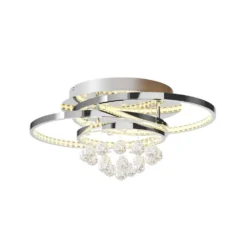 Keely Plafondlamp S Chrome/Clear - Lucande - Koop Online