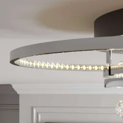 Keely Plafondlamp L Chrome/Clear - Lucande - Koop Online -Lucande 42510965737635