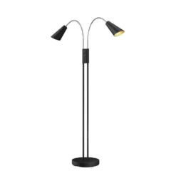 Medira Vloerlamp Black/Gold - Lucande - Koop Online