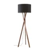 Auriane Vloerlamp Black/Walnut - Lucande - Koop Online
