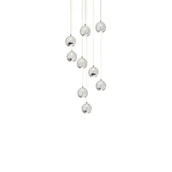 Hayley 9 Hanglamp Clear/Chrome - Lucande - Koop Online