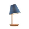 Jinda Taffellamp Blue/Wood - Lucande - Koop Online -Lucande 4251096593396jinda bordlampe1