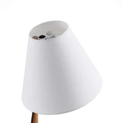 Jinda Taffellamp White/Wood - Lucande - Koop Online -Lucande 4251096593419jinda bordlampe4