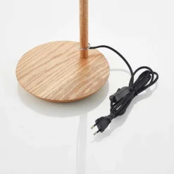 Jinda Taffellamp Grey/Wood - Lucande - Koop Online -Lucande 4251096593426bordlampe5