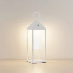 Miluma LED Portable Buiten Lamp H54 White - Lucande - Koop Online -Lucande 4251096599596lucande miluma led aussenlaterne 54 cm weiss4