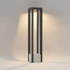 Kalisa Square LED Tuinlamp H70 Dark Grey - Lucande - Koop Online -Lucande 4251911703368lucande kalisa led wegeleuchte eckig2