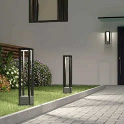 Kalisa Square LED Tuinlamp H70 Dark Grey - Lucande - Koop Online -Lucande 4251911703368lucande kalisa led wegeleuchte eckig3