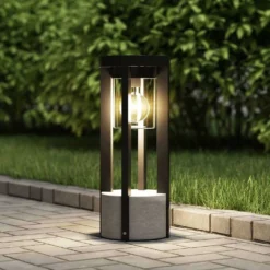 Kalisa Round Tuinlamp H42 Dark Grey - Lucande - Koop Online -Lucande 4251911703481lucande overa sockelleuchte rund e273