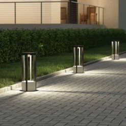 Kalisa Round LED Tuinlamp H42 Dark Grey - Lucande - Koop Online -Lucande 4251911703498lucande overa led sockelleuchte rund3