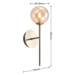 Wynina 1 Wandlamp Brass/Amber - Lucande - Koop Online -Lucande 42519117044404