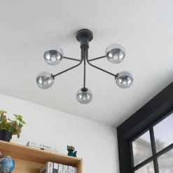 Wynina 5 Plafondlamp Black/Smoke - Lucande - Koop Online 10 Wynina 5 Plafondlamp Black/Smoke - Lucande - Koop Online -Lucande 42519117044713