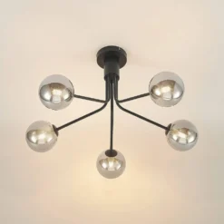 Wynina 5 Plafondlamp Black/Smoke - Lucande - Koop Online 12 Wynina 5 Plafondlamp Black/Smoke - Lucande - Koop Online -Lucande 42519117044715