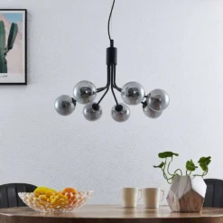 Wynina Hanglamp Black/Smoke - Lucande - Koop Online -Lucande 42519117045183