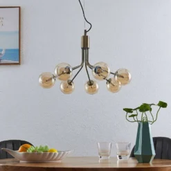 Wynina Hanglamp Brass/Amber - Lucande - Koop Online 10 Wynina Hanglamp Brass/Amber - Lucande - Koop Online -Lucande 42519117045253