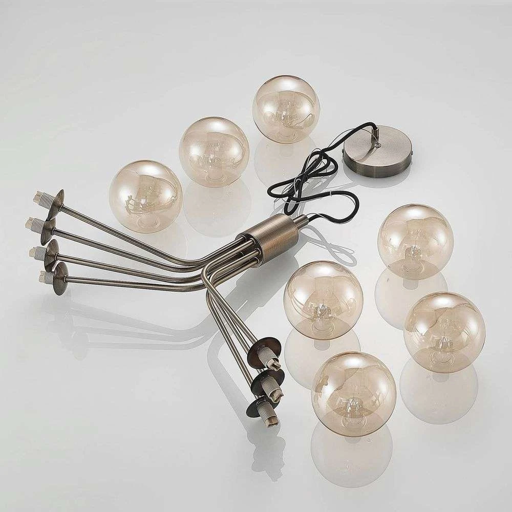 Wynina Hanglamp Brass/Amber - Lucande - Koop Online 7 Wynina Hanglamp Brass/Amber - Lucande - Koop Online - Afbeelding 5