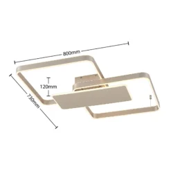 Kadira 80 Plafondlamp Nickel - Lucande - Koop Online -Lucande 4251911710533 9922004 3